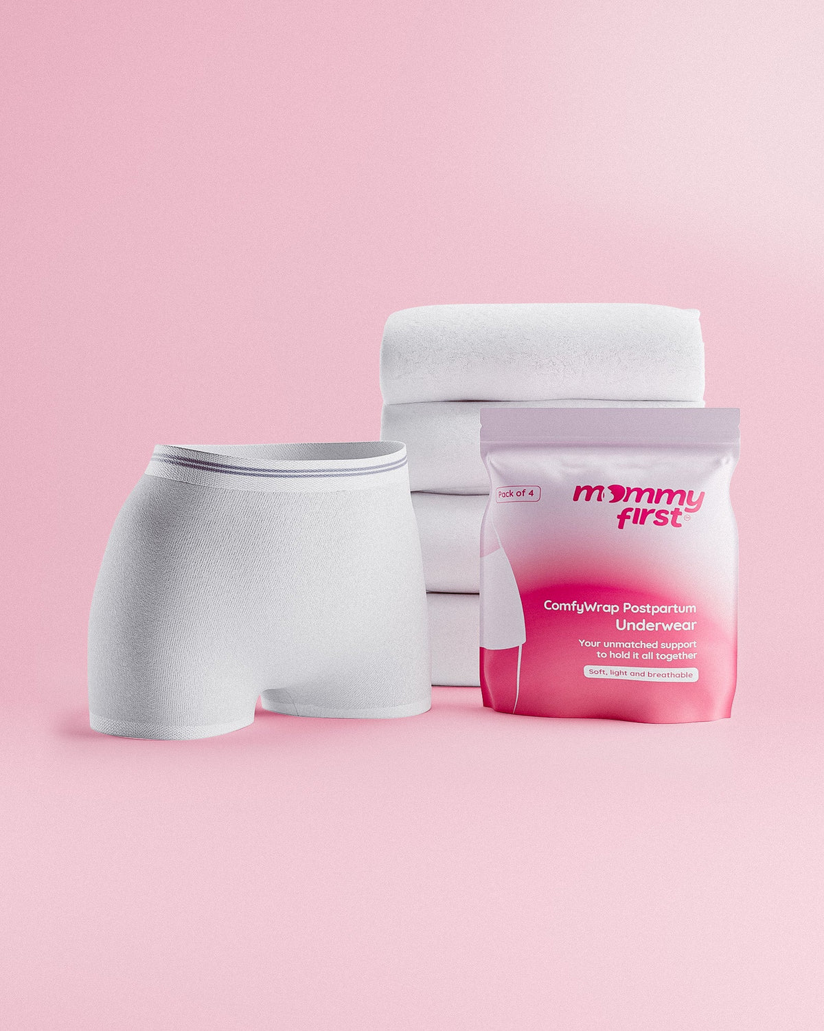 High-Waisted Maternity Underwear | Pearl White | Pack of 4